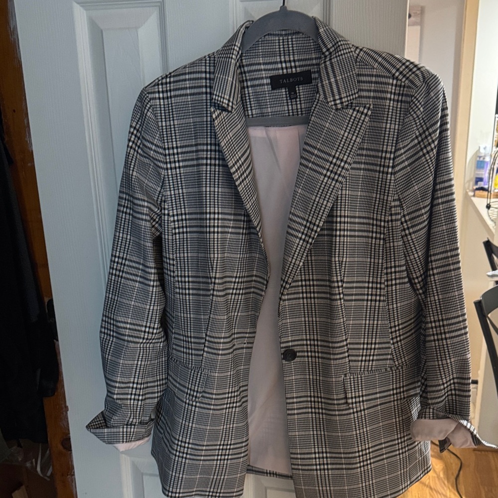 Talbots Classic Checkered Blazer